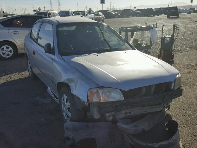 KMHCF35G52U206313 - 2002 HYUNDAI ACCENT L GRAY photo 1