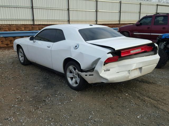 2C3CDYAG0EH133165 - 2014 DODGE CHALLENGER WHITE photo 3