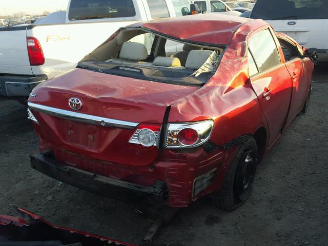 5YFBU4EE3CP035649 - 2012 TOYOTA COROLLA BA RED photo 4