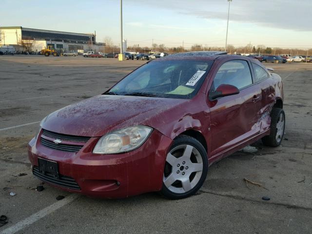 1G1AM18B587167177 - 2008 CHEVROLET COBALT SPO MAROON photo 2