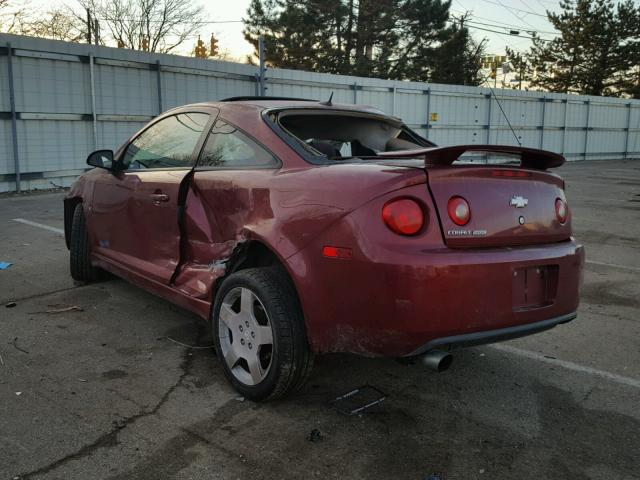 1G1AM18B587167177 - 2008 CHEVROLET COBALT SPO MAROON photo 3