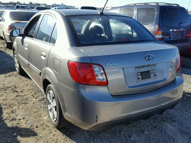 KNADH4A3XA6675697 - 2010 KIA RIO LX GRAY photo 3