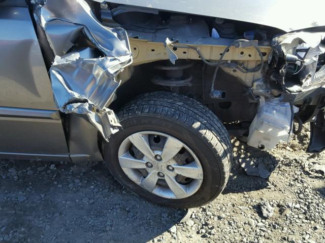 KNADH4A3XA6675697 - 2010 KIA RIO LX Մոխրագույն լուսանկար 9