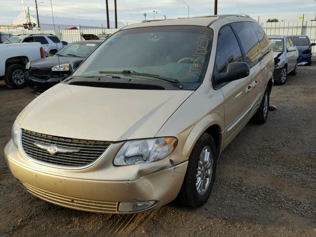 2C8GP64L41R126868 - 2001 CHRYSLER TOWN & COU GOLD photo 2