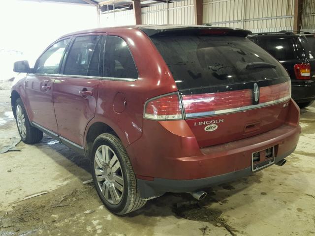 2LMDU68C88BJ12191 - 2008 LINCOLN MKX RED photo 3