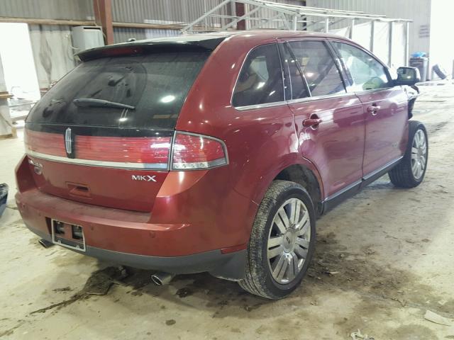 2LMDU68C88BJ12191 - 2008 LINCOLN MKX RED photo 4