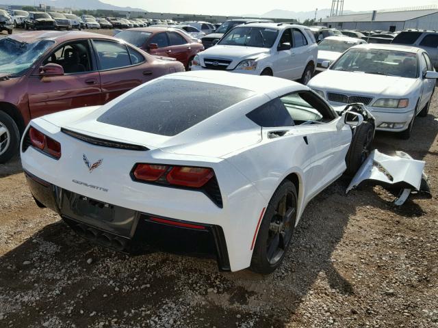 1G1YB2D70E5114289 - 2014 CHEVROLET CORVETTE S WHITE photo 4