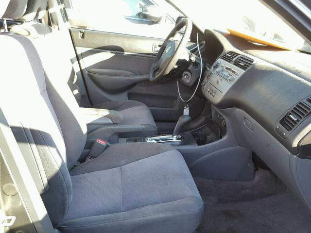 JHMES96645S013487 - 2005 HONDA CIVIC HYBR GRAY photo 5