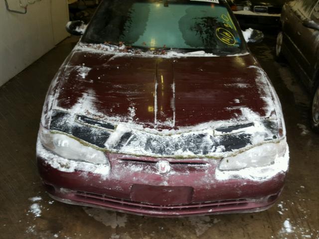 2G1WW12E629101858 - 2002 CHEVROLET MONTE CARL მუქწითელი ფოტო 9