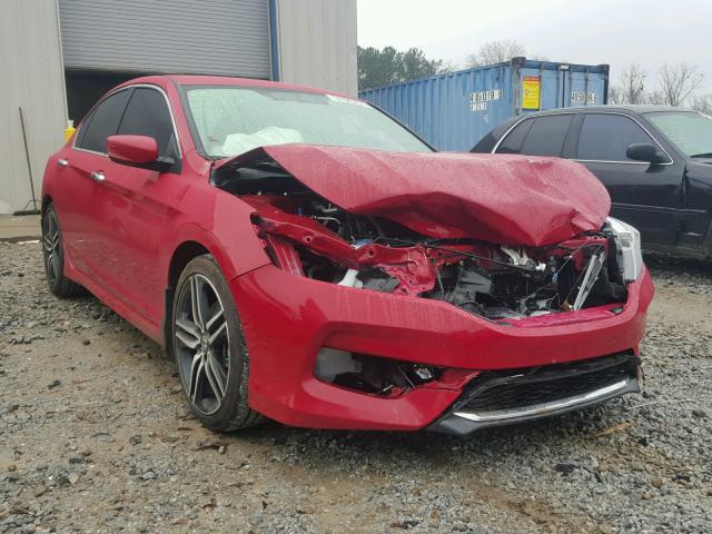 1HGCR2F18HA146118 - 2017 HONDA ACCORD SPO RED photo 1