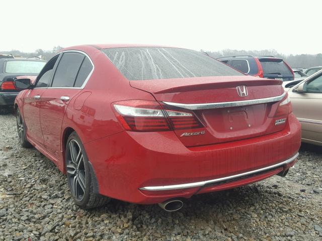 1HGCR2F18HA146118 - 2017 HONDA ACCORD SPO RED photo 3