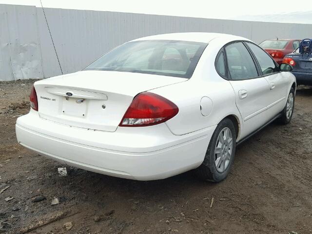 1FAFP53UX7A170328 - 2007 FORD TAURUS SE WHITE photo 4