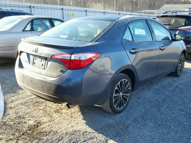 2T1BURHE5FC310743 - 2015 TOYOTA COROLLA L CHARCOAL photo 4