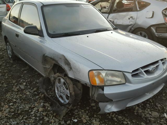 KMHCF35G0YU016301 - 2000 HYUNDAI ACCENT L SILVER photo 1