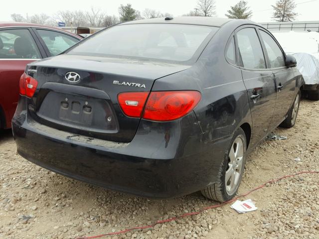 KMHDU46D79U629442 - 2009 HYUNDAI ELANTRA GL BLACK photo 4