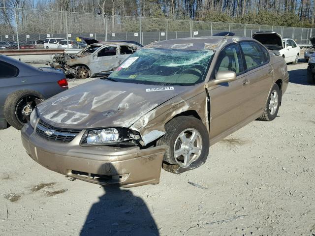 2G1WH52K259172082 - 2005 CHEVROLET IMPALA LS GOLD photo 2