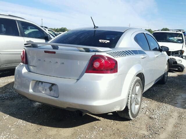 1C3CDZAB0CN177245 - 2012 DODGE AVENGER SE SILVER photo 4