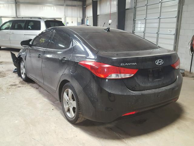 KMHDH4AE8DU824964 - 2013 HYUNDAI ELANTRA GL BLACK photo 3