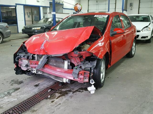 1G1AL55F777104467 - 2007 CHEVROLET COBALT LT RED photo 2