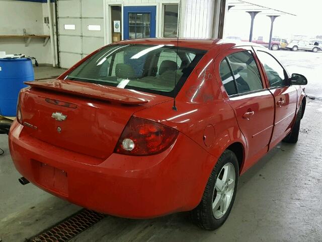 1G1AL55F777104467 - 2007 CHEVROLET COBALT LT RED photo 4