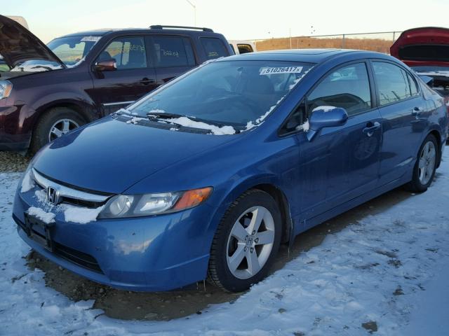 1HGFA16878L047998 - 2008 HONDA CIVIC EX 蓝色 照片 2