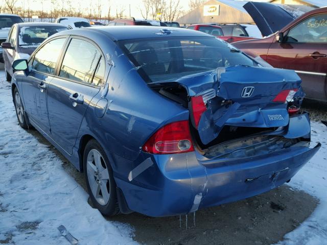 1HGFA16878L047998 - 2008 HONDA CIVIC EX 蓝色 照片 3
