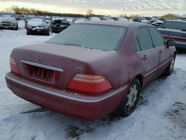 JH4KA965XYC008337 - 2000 ACURA 3.5RL RED photo 4