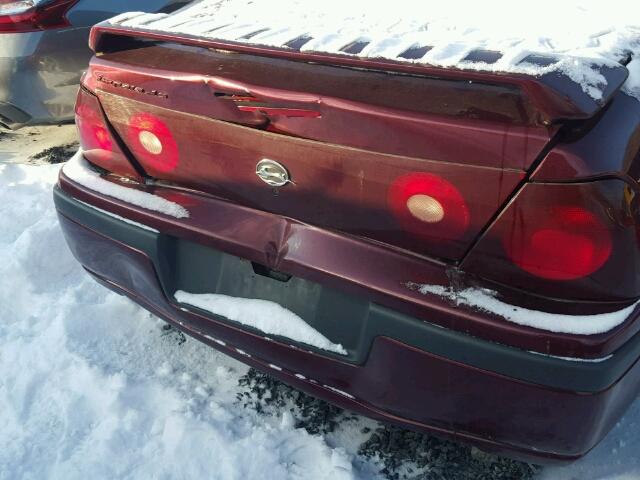 2G1WH55K519156464 - 2001 CHEVROLET IMPALA LS MAROON photo 10