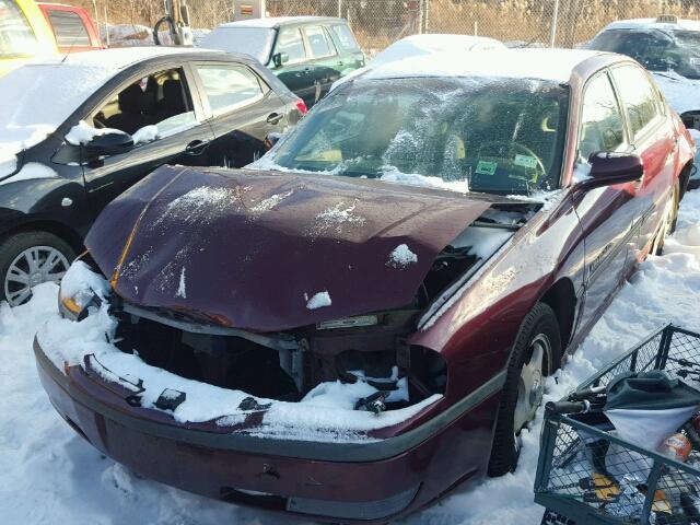 2G1WH55K519156464 - 2001 CHEVROLET IMPALA LS MAROON photo 2