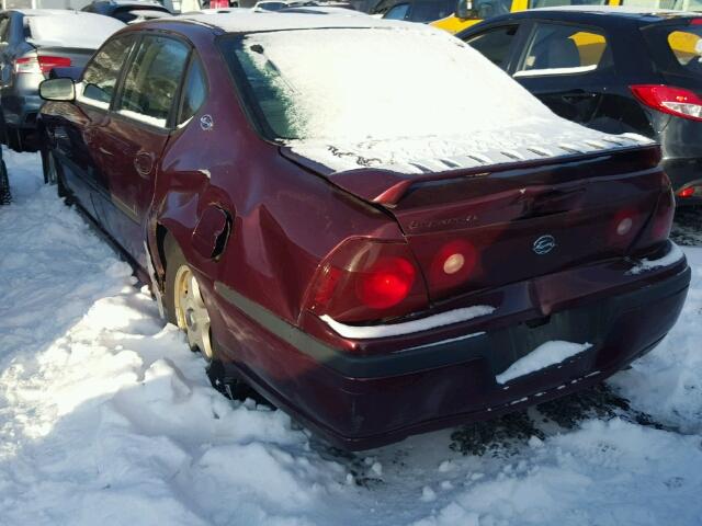 2G1WH55K519156464 - 2001 CHEVROLET IMPALA LS MAROON photo 3