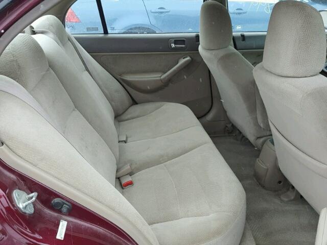 2HGES25772H534517 - 2002 HONDA CIVIC EX 勃艮第红 照片 6