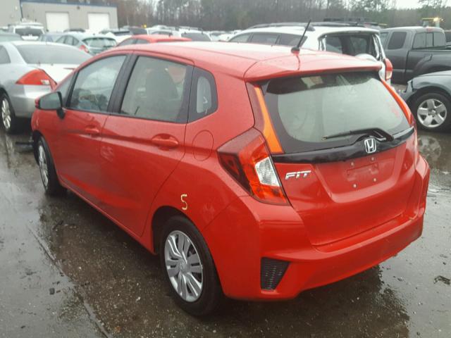 JHMGK5H51GS007879 - 2016 HONDA FIT LX أحمر صورة 3