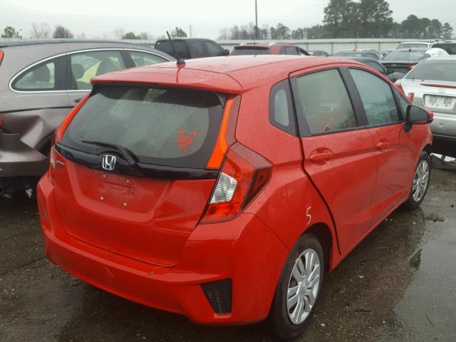 JHMGK5H51GS007879 - 2016 HONDA FIT LX أحمر صورة 4