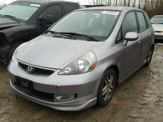 JHMGD38698S058524 - 2008 HONDA FIT SPORT SILVER photo 2