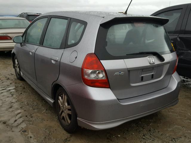 JHMGD38698S058524 - 2008 HONDA FIT SPORT SILVER photo 3