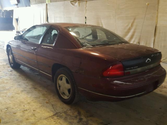 2G1WW12M4T9302862 - 1996 CHEVROLET MONTE CARL MAROON photo 3