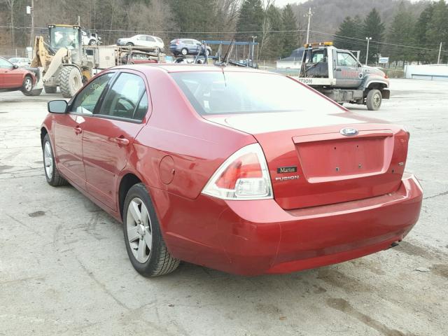 3FAHP07Z68R247334 - 2008 FORD FUSION SE BURGUNDY photo 3