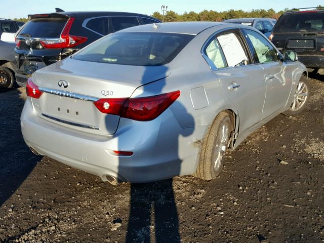 JN1BV7AR9FM413121 - 2015 INFINITI Q50 BASE SILVER photo 4