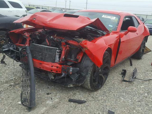 2C3CDZAG9FH722822 - 2015 DODGE CHALLENGER RED photo 2