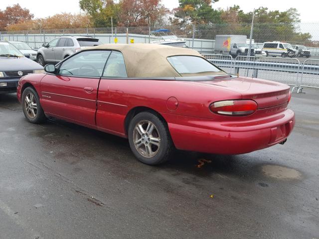 3C3EL55H7TT291732 - 1996 CHRYSLER SEBRING JX RED photo 3