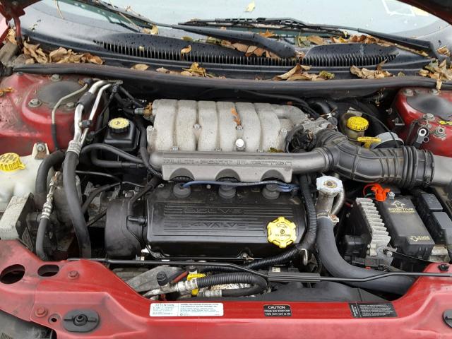 3C3EL55H7TT291732 - 1996 CHRYSLER SEBRING JX RED photo 7