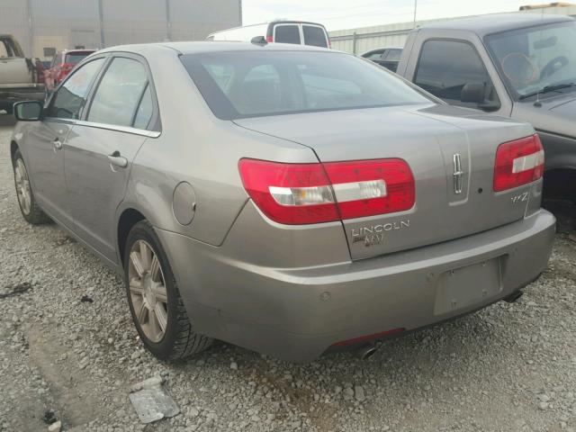 3LNHM26T38R639940 - 2008 LINCOLN MKZ GRAY photo 3