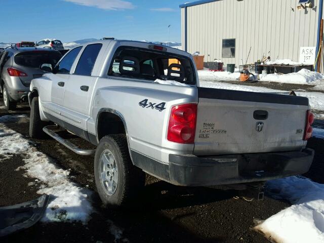 1D7HW48N86S645555 - 2006 DODGE DAKOTA QUA SILVER photo 3