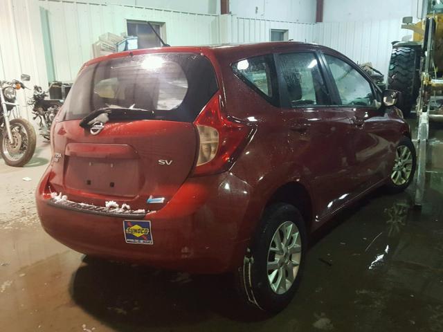 3N1CE2CP1FL448619 - 2015 NISSAN VERSA NOTE RED photo 4