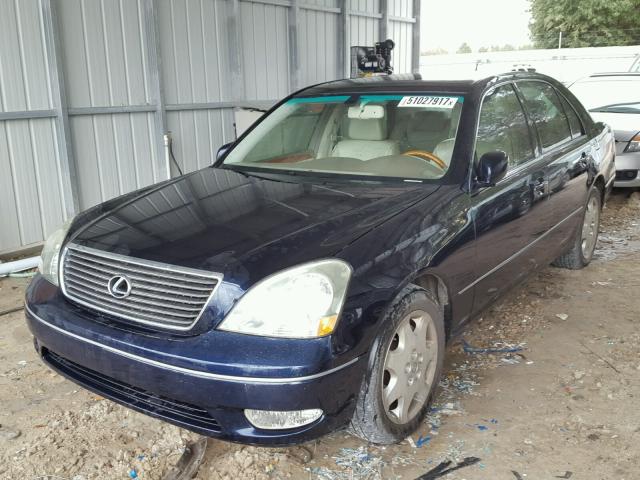 JTHBN30F510045726 - 2001 LEXUS LS 430 BLUE photo 2