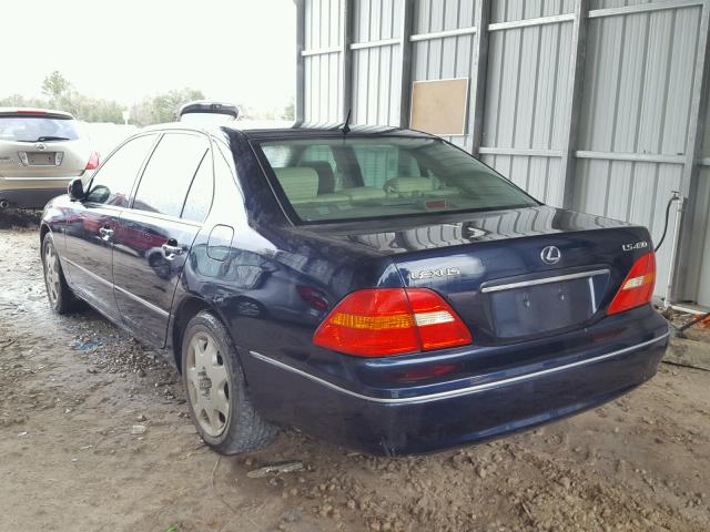 JTHBN30F510045726 - 2001 LEXUS LS 430 BLUE photo 3