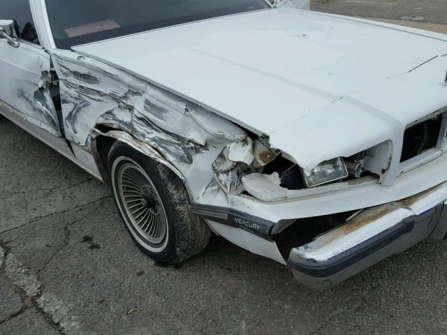 2MECM74F7LX627498 - 1990 MERCURY GRAND MARQ WHITE photo 9