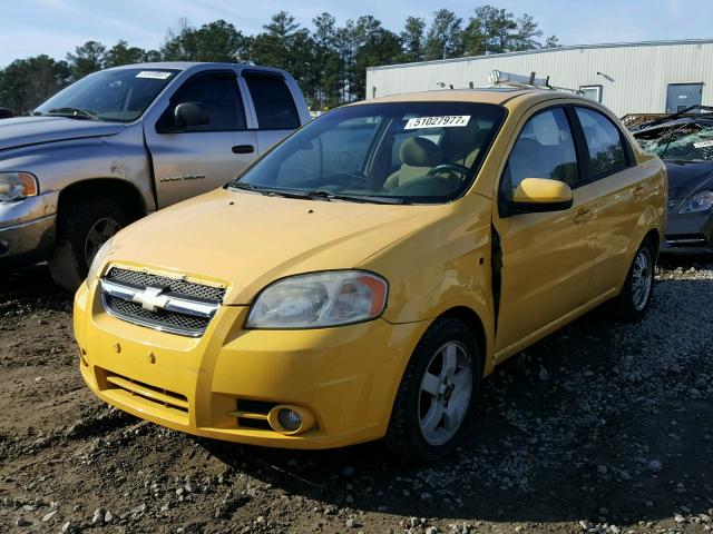 KL1TG56617B187644 - 2007 CHEVROLET AVEO LT YELLOW photo 2