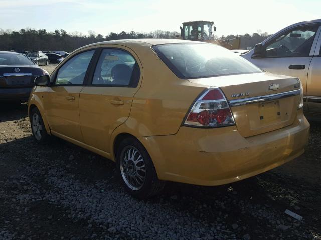 KL1TG56617B187644 - 2007 CHEVROLET AVEO LT YELLOW photo 3