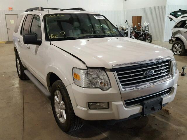 1FMEU6DE9AUA39274 - 2010 FORD EXPLORER X WHITE photo 1